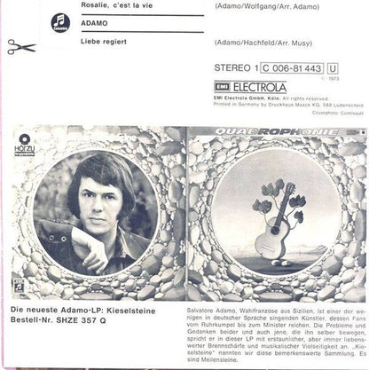 Adamo - Rosalie, C'est La Vie Vinyl Singles Vinyl Goed / Hoes Goed