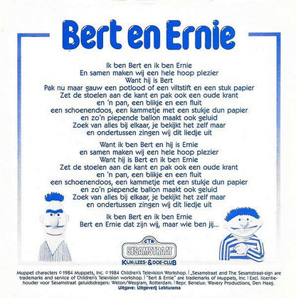Sesamstraat - Bert En Ernie (Flexi-disc) 41172 Flexidisc Vinyl Goed / Hoes Goed