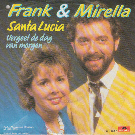 Frank & Mirella - Santa Lucia 24979 Vinyl Singles Vinyl Zeer Goed / Hoesje Goed "VINYLSINGLES.NL"
