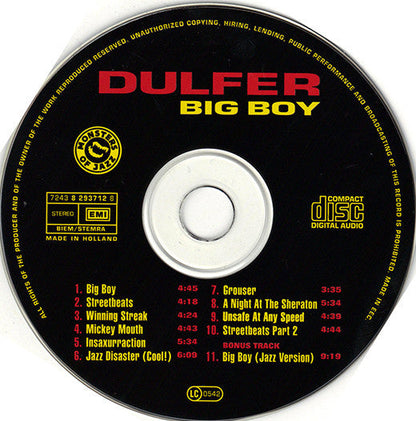 Hans Dulfer - Big Boy (CD) 70768 Compact Disc Goede Staat