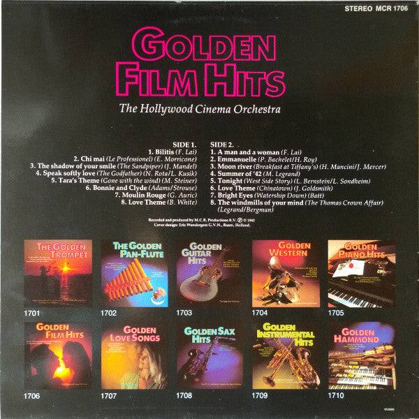 Hollywood Cinema Orchestra - Golden Film Hits (LP) Vinyl LP Vinyl Zeer Goed / Hoesje Goed "VINYLSINGLES.NL"