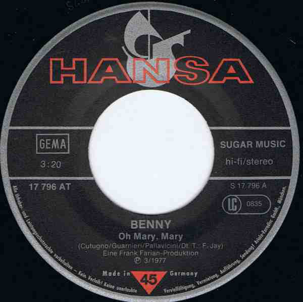 Benny - Oh Mary, Mary 17576