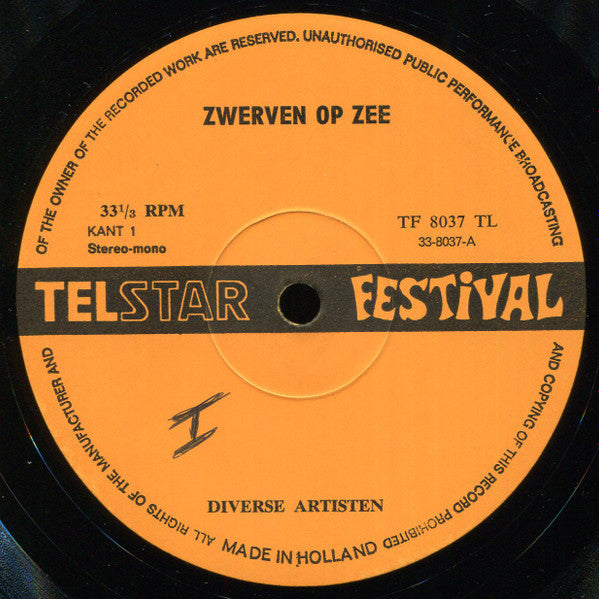 Various - Johnny Hoes Presenteert: Zwerven Op Zee (LP) 52192 Vinyl LP Vinyl Goed / Hoes Goed