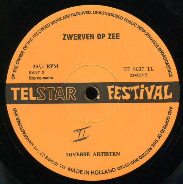 Various - Johnny Hoes Presenteert: Zwerven Op Zee (LP) 52192 Vinyl LP Vinyl Goed / Hoes Goed