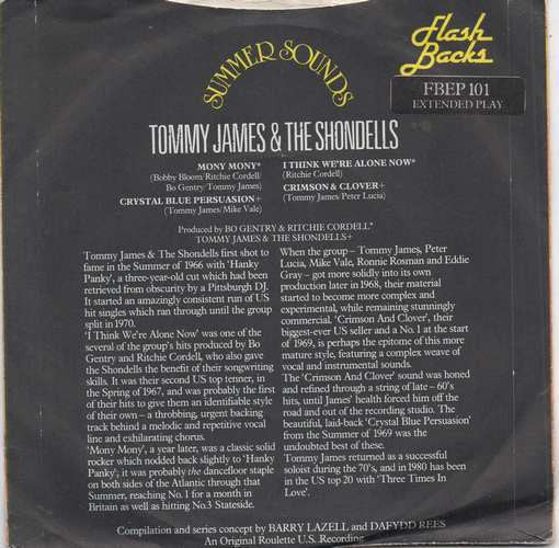 Tommy James & The Shondells - Summer Sounds 41184 Vinyl Singles EP Vinyl Goed / Hoes Goed
