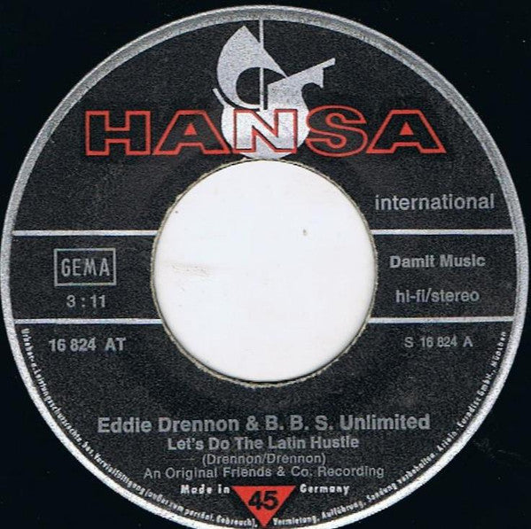 Eddie Drennon & The B.B.S. Unlimited - Let's Do The Latin Hustle 41527 Vinyl Singles Vinyl Goed / Hoes Generic