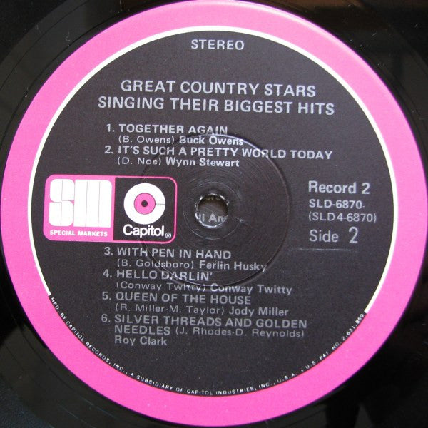 Various - Great Country Stars Singing Their Biggest Hits (LP) 42360 Vinyl LP JUKEBOXSINGLES.NL   