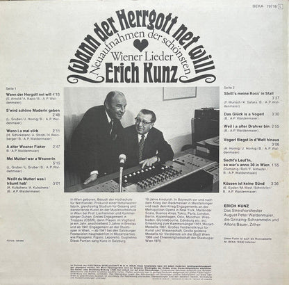 Erich Kunz - Wann Der Herrgott Net Will (LP) Vinyl LP Vinyl Zeer Goed / Hoesje Goed "VINYLSINGLES.NL"