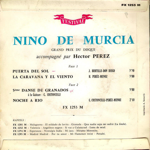 Niño De Murcia - Puerta Del Sol 24964 Vinyl Singles EP Vinyl Goed / Hoes Goed