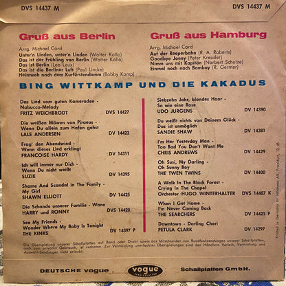 Bing Wittkamp Und Die Kakadus - Gruss Aus Berlin Vinyl Singles Vinyl Goed / Hoes Goed