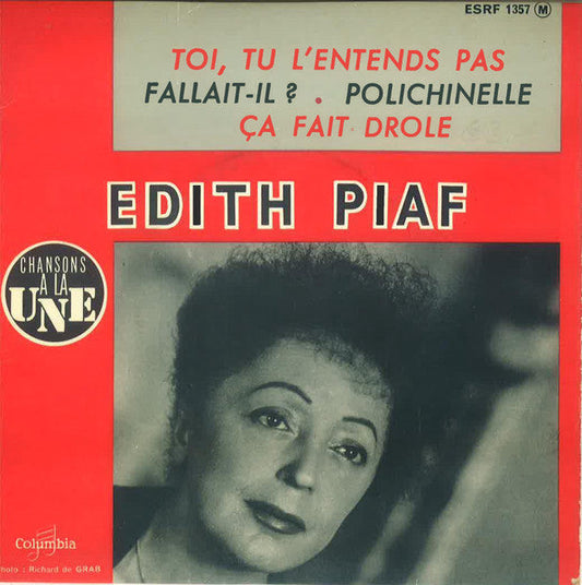 Edith Piaf - Toi, Tu L'Entends Pas 39930 Vinyl Singles EP Vinyl Zeer Goed / Hoesje Goed "VINYLSINGLES.NL"