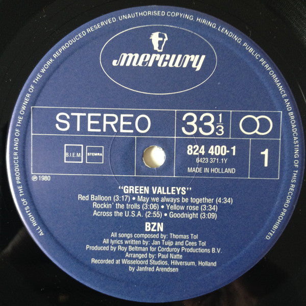BZN - Green Valleys (LP) 42117 Vinyl LP Vinyl Goed / Hoes Goed