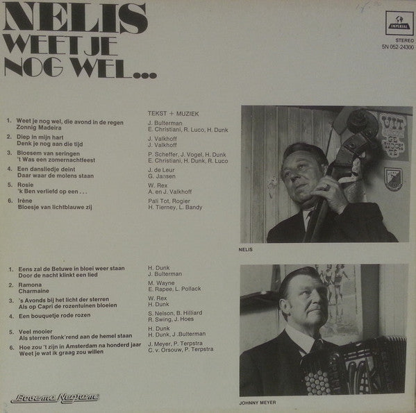 Nelis - Weet Je Nog Wel... (LP) 46611 Vinyl LP JUKEBOXSINGLES.NL   