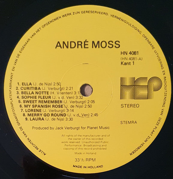 André Moss - 18 Karaats (LP) 40467 Vinyl LP JUKEBOXSINGLES.NL   