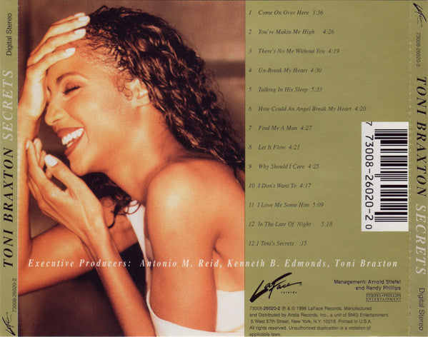 Toni Braxton - Secrets (CD) 70749 Compact Disc Goede Staat