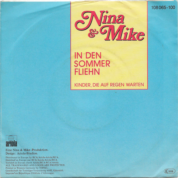 Nina & Mike - In Den Sommer Fliehn 20447 Vinyl Singles Vinyl Goed / Hoes Goed