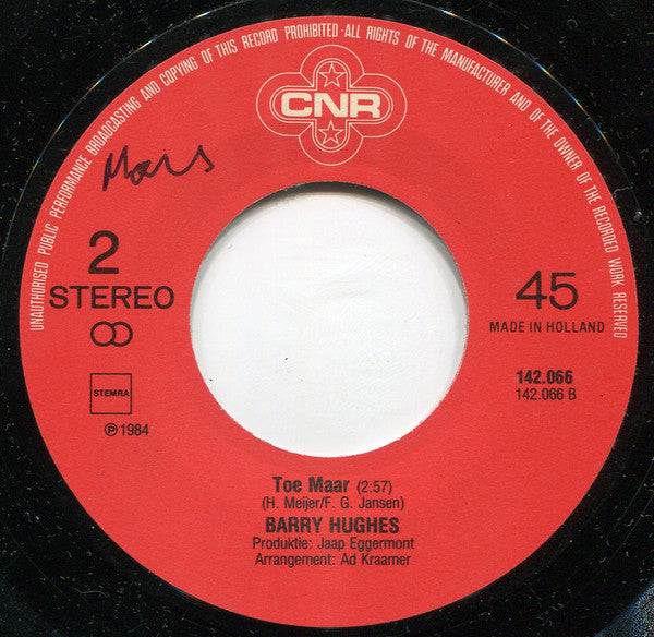 Barry Hughes - Nog Ééntje Toe 28655
