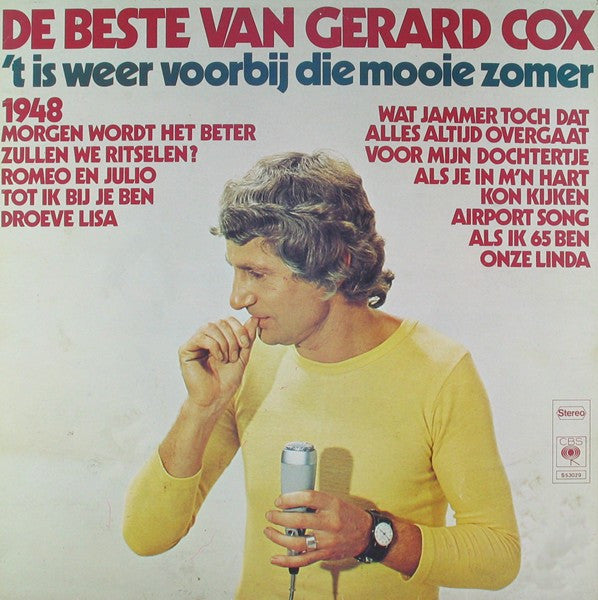 Gerard Cox - De Beste Van Gerard Cox (LP) Vinyl LP Vinyl Zeer Goed / Hoesje Goed "VINYLSINGLES.NL"
