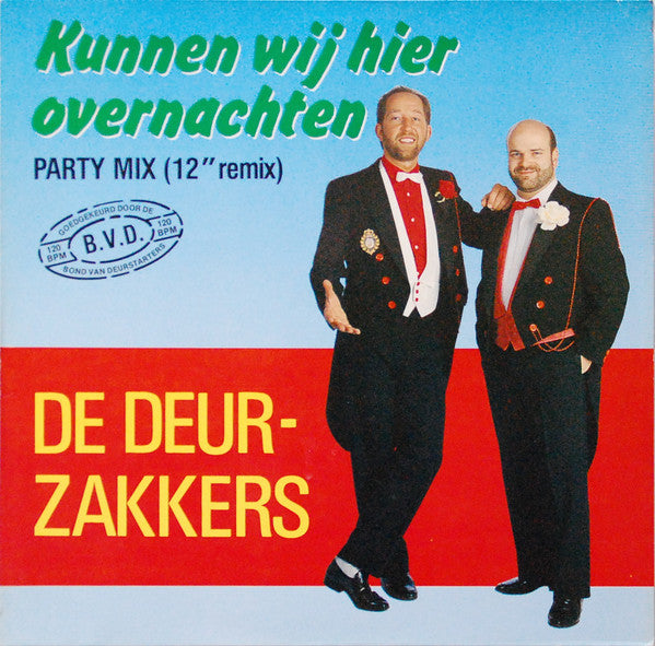 Deurzakkers - Kunnen Wij Hier Overnachten (Maxi-Single) 51635 Maxi-Singles Vinyl Zeer Goed / Hoesje Goed "VINYLSINGLES.NL"