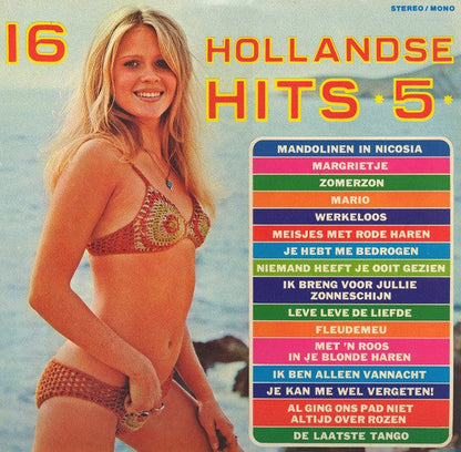 Various - 16 Hollandse Hits 5 (LP) 47051 Vinyl LP Vinyl Goed / Hoes Redelijk