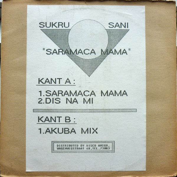 Sukru Sani - Saramacca Mama (Maxi-Single) Maxi-Singles JUKEBOXSINGLES.NL   