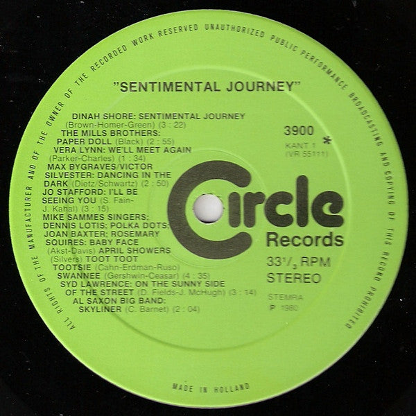 Various - 1945-1980 Sentimental Journey - Feest Van De Bevrijding (LP) 52277 Vinyl LP Dubbel Vinyl Goed / Hoes Goed