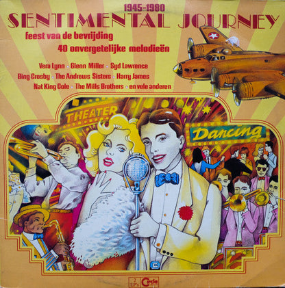 Various - 1945-1980 Sentimental Journey - Feest Van De Bevrijding (LP) 52277 Vinyl LP Dubbel Vinyl Goed / Hoes Goed