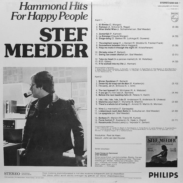 Stef Meeder - Hammond Hits For Happy People (LP) 41830 Vinyl LP JUKEBOXSINGLES.NL   