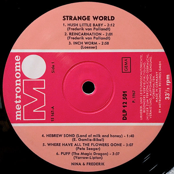 Nina & Frederik - Strange World (LP) 42595 Vinyl LP JUKEBOXSINGLES.NL   