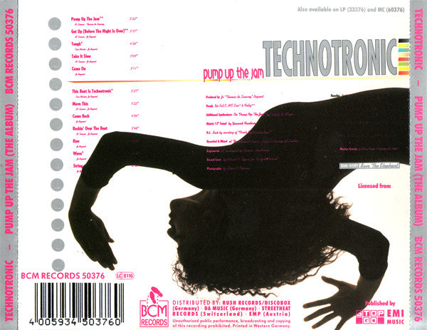 Technotronic - Pump Up The Jam (CD) 70423 Compact Disc Goede Staat