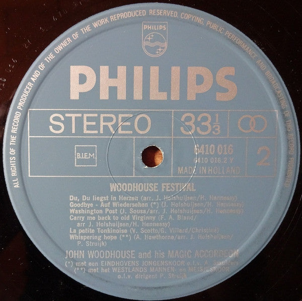 John Woodhouse - Woodhouse Festival (LP) 44487 Vinyl LP JUKEBOXSINGLES.NL   