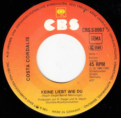 Costa Cordalis - Keine Liebt Wie Du 33392
