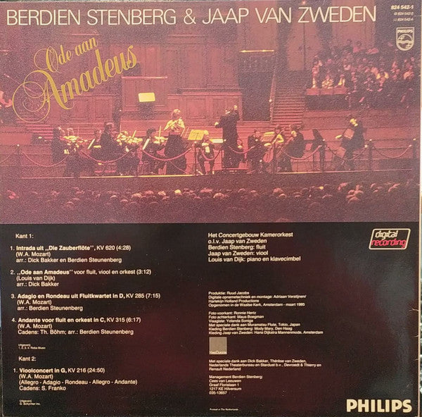 Berdien Stenberg - Ode Aan Amadeus (LP) Vinyl LP Vinyl Zeer Goed / Hoesje Goed "VINYLSINGLES.NL"