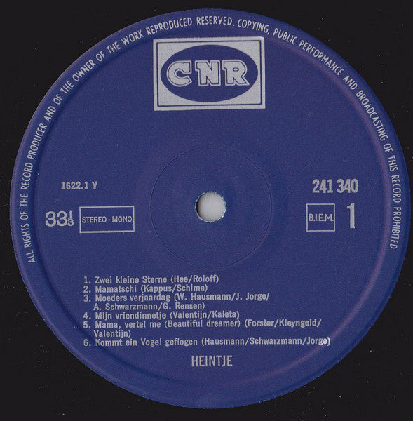 Heintje - Heintje (LP) 45181 Vinyl LP Vinyl Goed / Hoes Goed