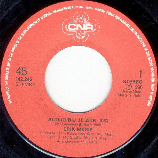 Erik Mesie - Altijd Bij Je Zijn 42052 Vinyl Singles Vinyl Goed / Hoes Generic