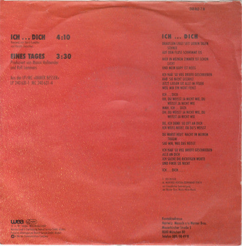 Manni Hollaender - Ich...Dich 20424 Vinyl Singles Vinyl Goed / Hoes Goed