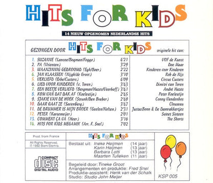 Hits For Kids - Hits For Kids - 14 Nieuw Opgenomen Nederlandse Hits (CD) 70838 Compact Disc Goede Staat