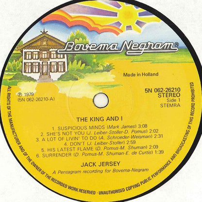 Jack Jersey - The King And I (LP) 41046 Vinyl LP Vinyl Goed / Hoes Goed
