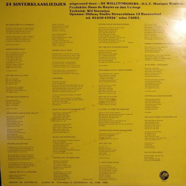 Willeborghers - 24 Sinterklaasliedjes (LP) Vinyl LP Vinyl (VG) <br> Hoes (G+)