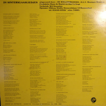 Willeborghers - 24 Sinterklaasliedjes (LP) Vinyl LP Vinyl (VG) <br> Hoes (G+)