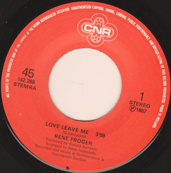 Rene Froger - Love Leave Me 12293