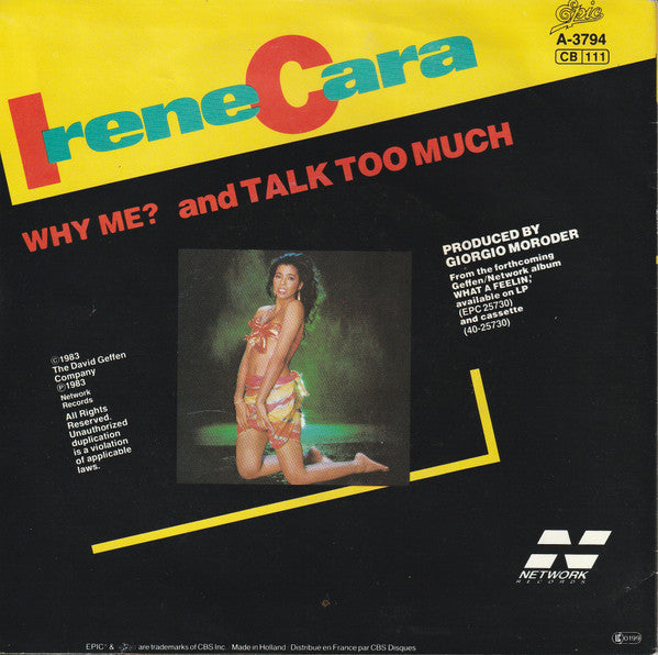 Irene Cara - Why Me? 40636 Vinyl Singles Vinyl Goed / Hoes Goed