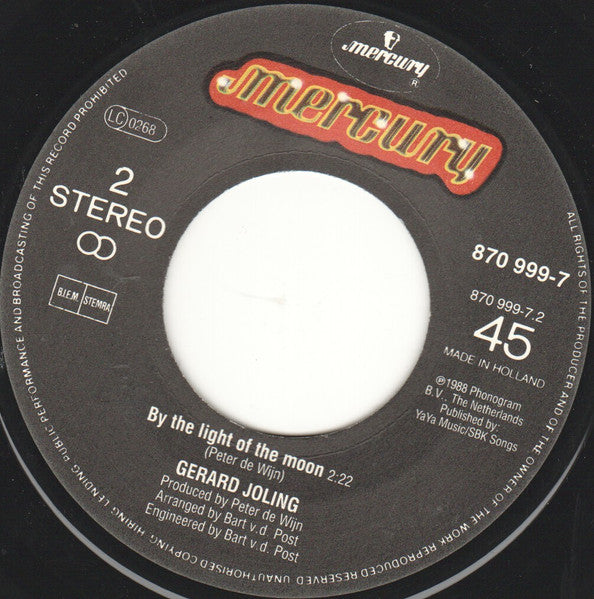 Gerard Joling - Read My Lips 09554 Vinyl Singles Vinyl Zeer Goed / Hoesje Goed "VINYLSINGLES.NL"