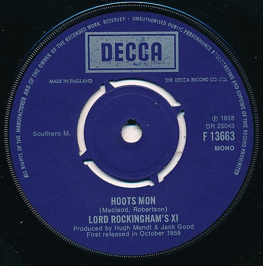 Lord Rockingham's XI - Hoots Mon 42403 Vinyl Singles Vinyl Goed / Hoes Generic