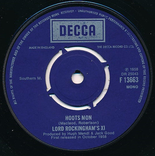 Lord Rockingham's XI - Hoots Mon 42403 Vinyl Singles Vinyl Goed / Hoes Generic
