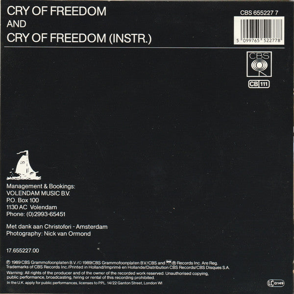 Piet Veerman - Cry Of Freedom 31589 Vinyl Singles Vinyl Goed / Hoes Goed