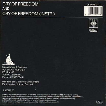 Piet Veerman - Cry Of Freedom 31589 Vinyl Singles Vinyl Goed / Hoes Goed