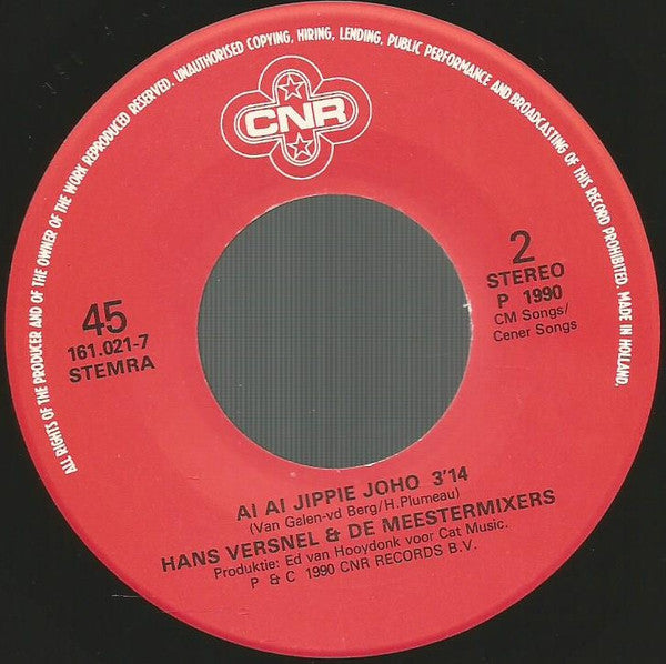 Hans Versnel & De Meestermixers - Lekker Swingen Met Die Hap Vinyl Singles Vinyl Zeer Goed / Hoesje Goed "VINYLSINGLES.NL"
