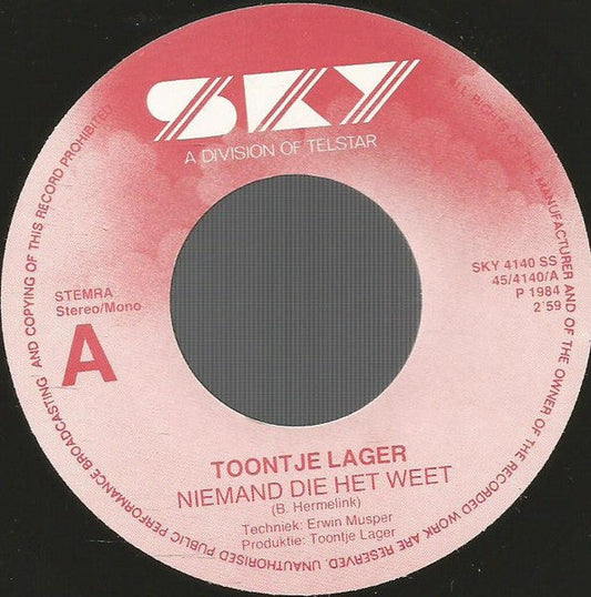 Toontje Lager – Nobody Knows 36017