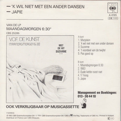 VOF De Kunst - k Wil Niet Met Een Ander Dansen 37522 Vinyl Singles Vinyl Goed / Hoes Goed